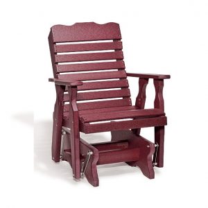 Burgundy Poly Curved Back Glider