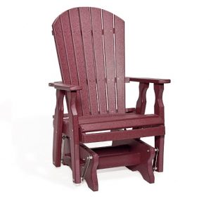 Burgundy Poly Curved Back Glider