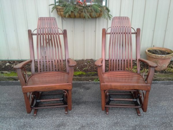 Amish Cherry Wood Rocking Chairs For Sale