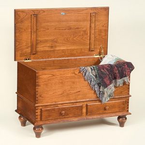 Cherry Wood Chest with Two Drawyers