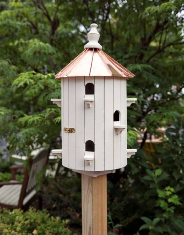 Painted White Amish Birdhouse