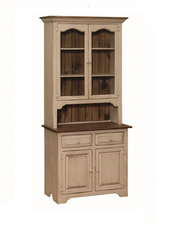 2 Door Hutch with Glass Doors