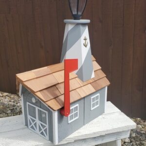 Lighthouse Mailbox with solar light