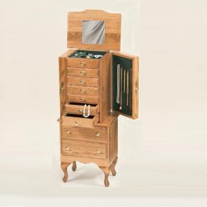 Oak Traditional Jewelry Armoire