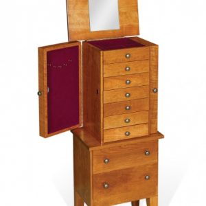 Cherry Wood Amish Jewelry Armoire