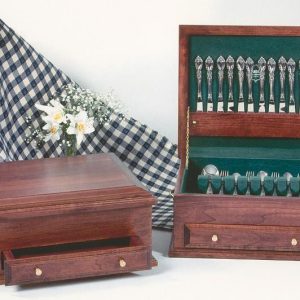 Amish Cherry Wood Silverware Chest