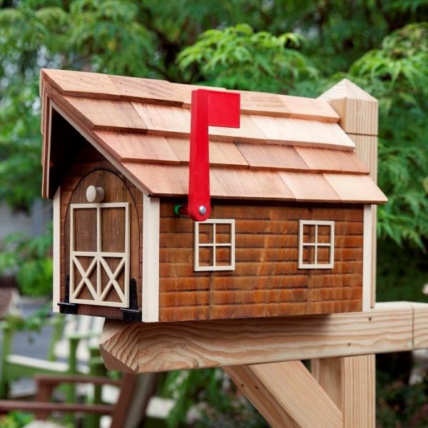 Cedar Wood Mailbox Carriage House Furnishings