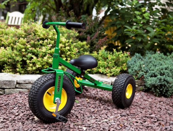 Green Trike with Yellow Rims