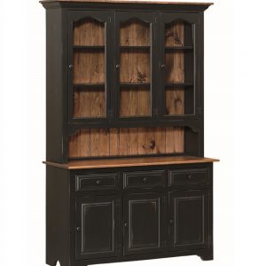 3 Door Hutch with glass doors