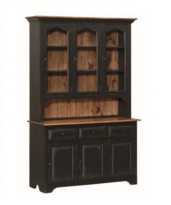 3 Door Hutch with glass doors