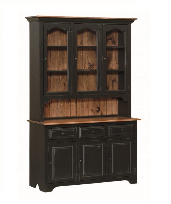 3 Door Hutch with glass doors