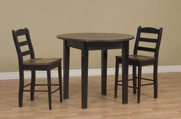 42" Round Table with Two Chairs