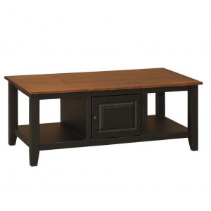 Coffee Table with maple top doors and shelf