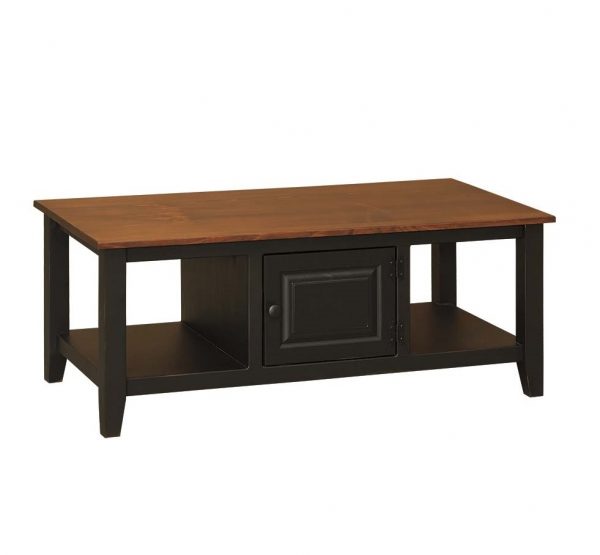Coffee Table with maple top doors and shelf