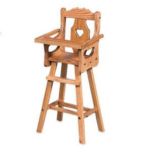 Oak Doll Highchair