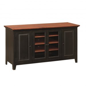 62'' TV Entertainment Cabinet with maple top