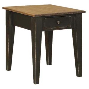 Pine End Table with drawer