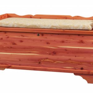 Large Cedar chest with seat rail and Cushion