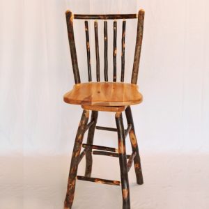 Hickory Stickback Swivel Barstool