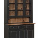 Black and Walnut Dining Room Hutch