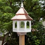 Large Bird Feeder with Copper Roof