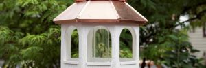 Large Bird Feeder with Copper Roof