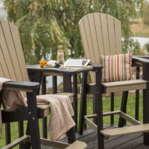 Great Bay bar chairs with table attachment