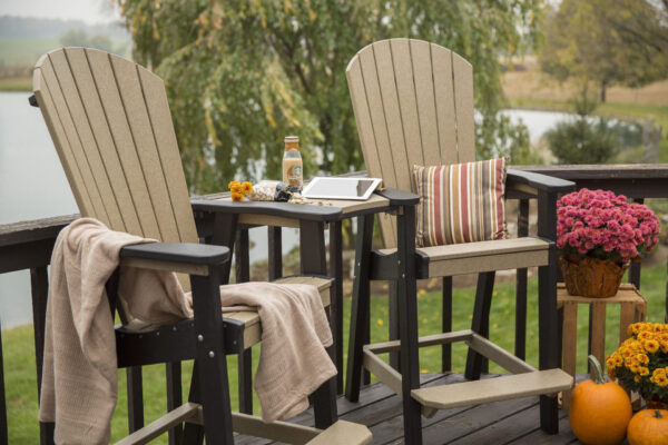 Great Bay bar chairs with table attachment