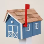 Our Custom Made blue house mailbox